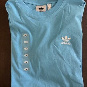 Adidas Light Blue Tee with Logo